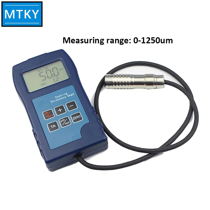 0 to 1250um Digital Coating Thickness Gauge Meter Tester for Measuring Non-Magnetic Metal